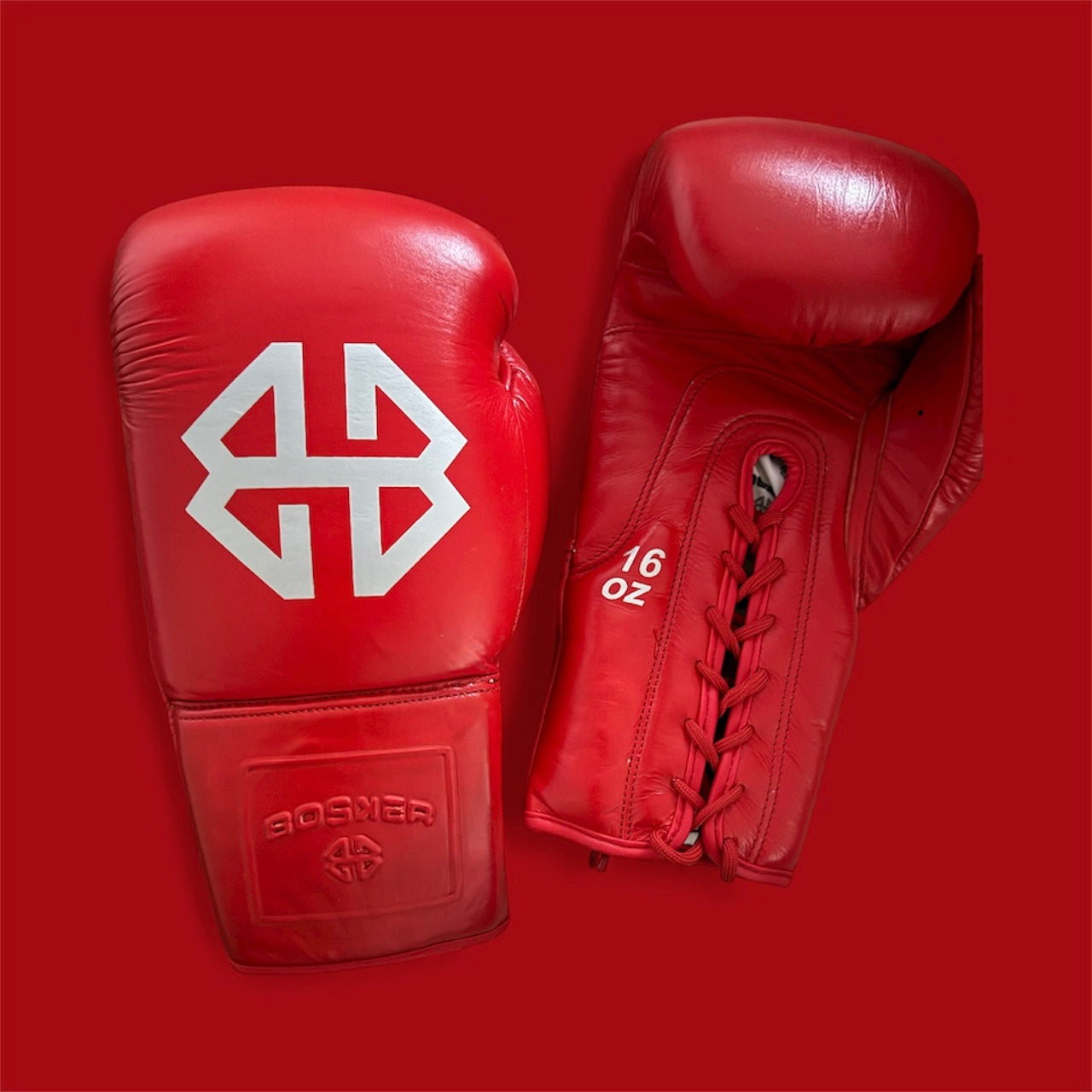 Bosker Lace Up Boxing Glove - All Red