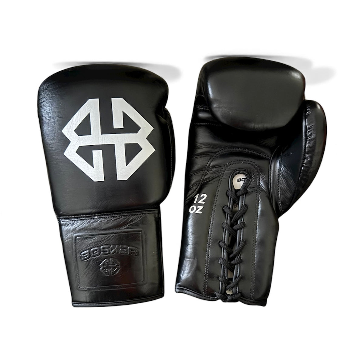 Bosker Lace Up Boxing Gloves - All Black