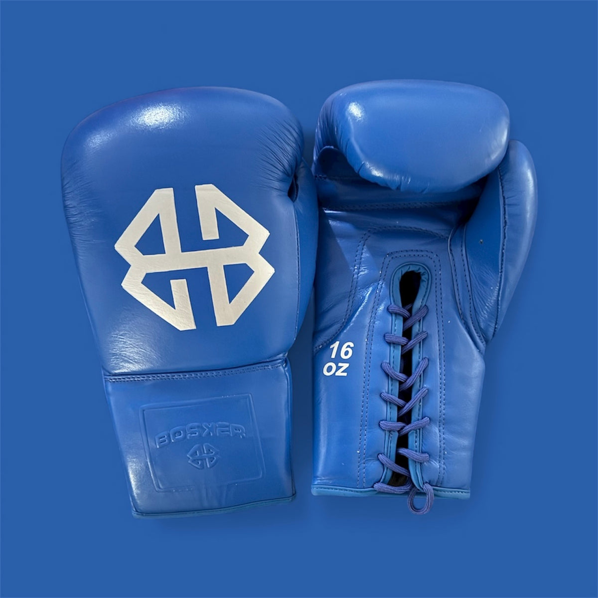 Bosker Lace Up Boxing Gloves - Blue